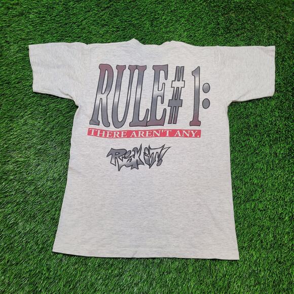 REK IT Other - VTG 90s Rek-It "No Rules" T-Shirt Mens Small Single Stitch